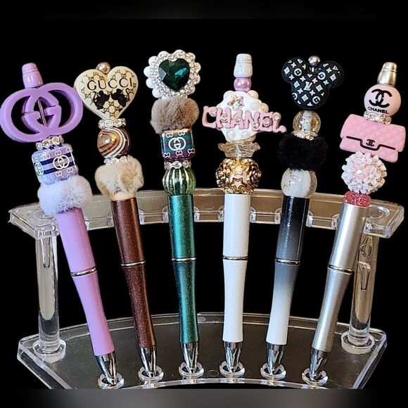 New! Karen's Kustom Made Beautiful Beaded Pen w/Free Ink Refill - Picture 2 of 16